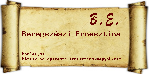 Beregszászi Ernesztina névjegykártya